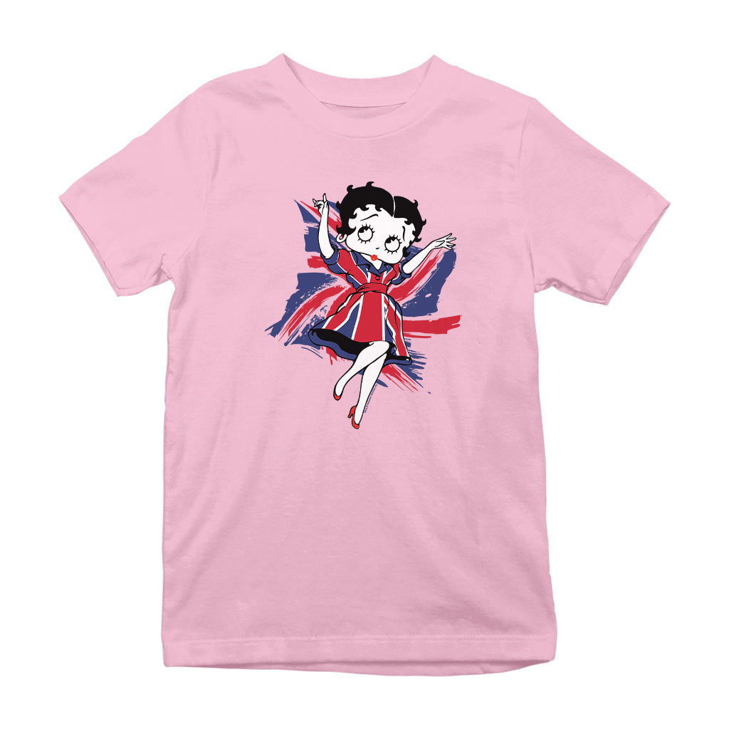 Betty Boop UK Union Flag Dress Kids T-Shirt