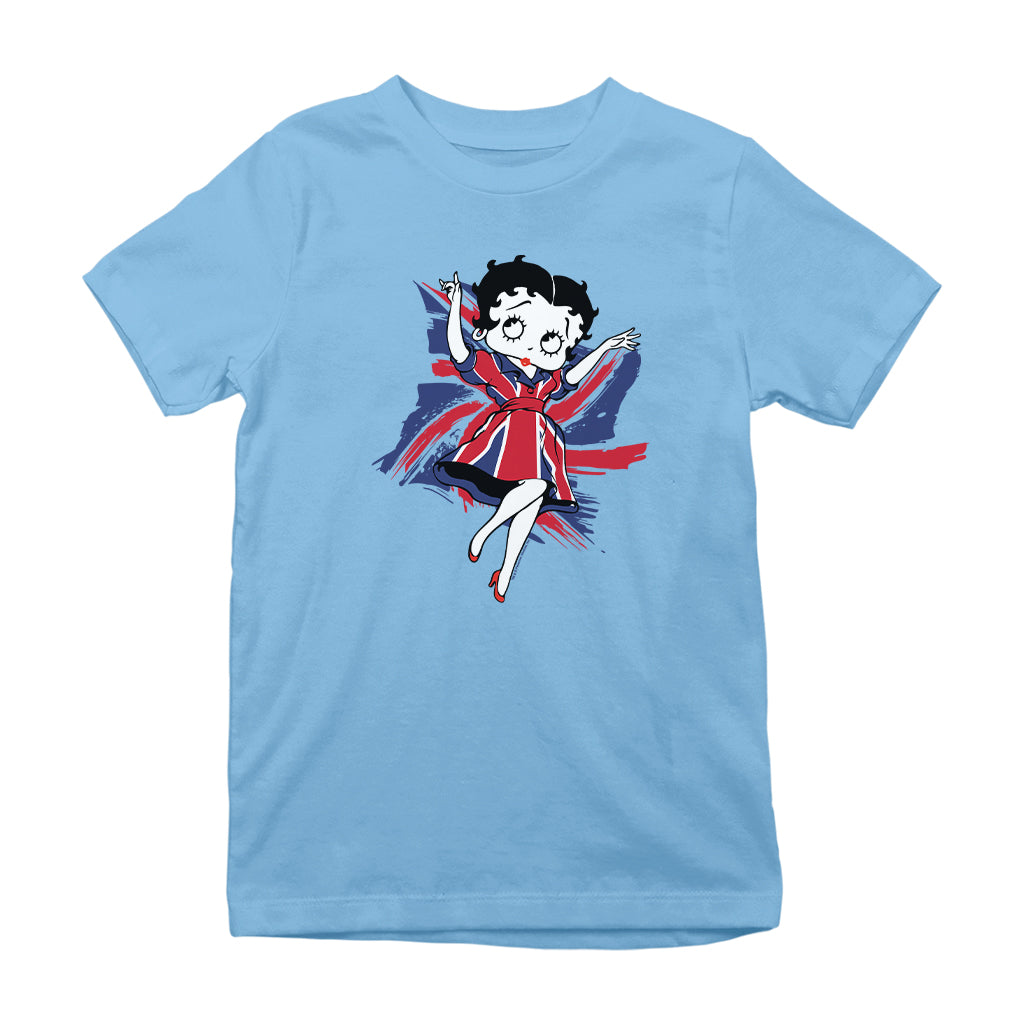 Betty Boop UK Union Flag Dress Kids T-Shirt