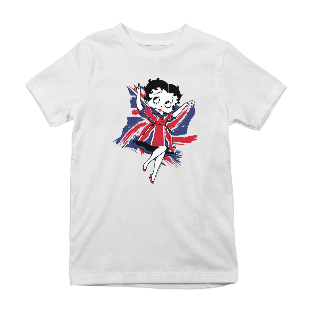 Betty Boop UK Union Flag Dress Kids T-Shirt