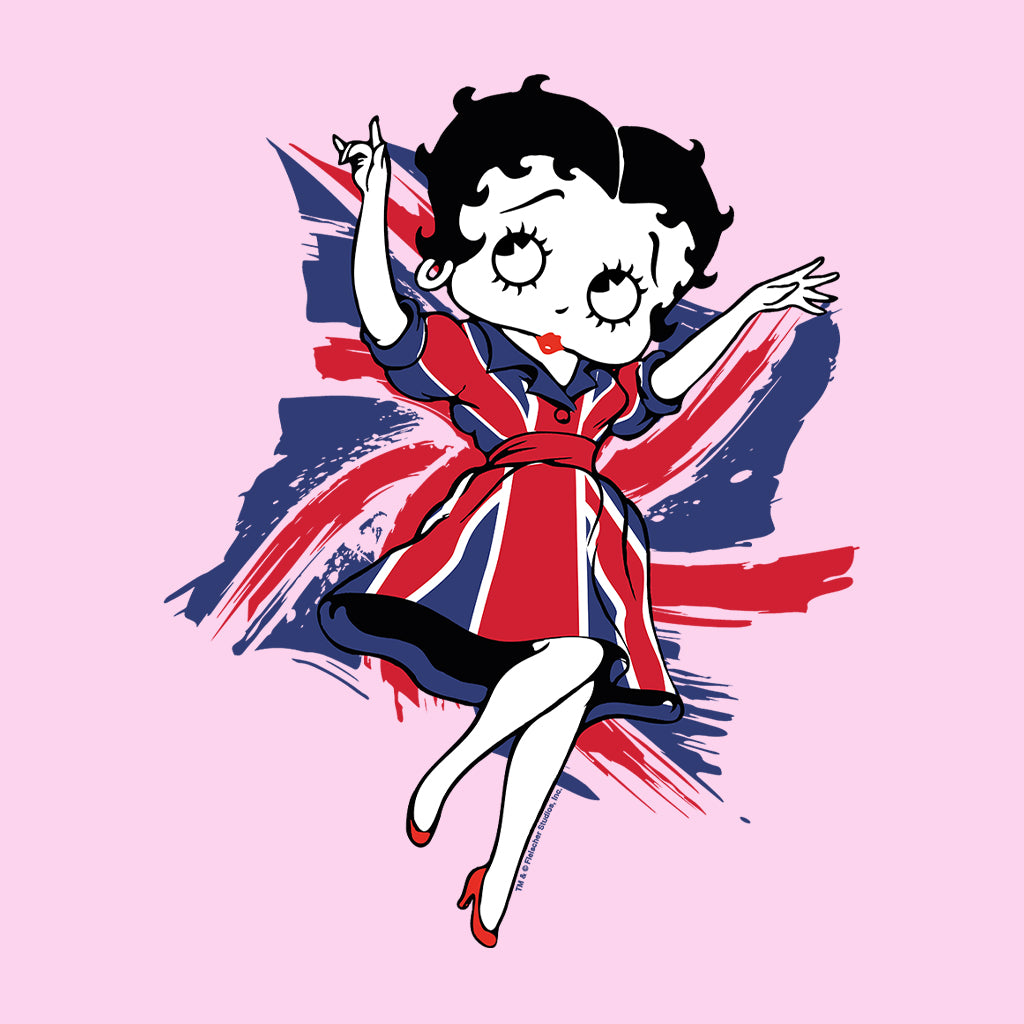 Betty Boop UK Union Flag Dress Kids Hooded Sweatshirt
