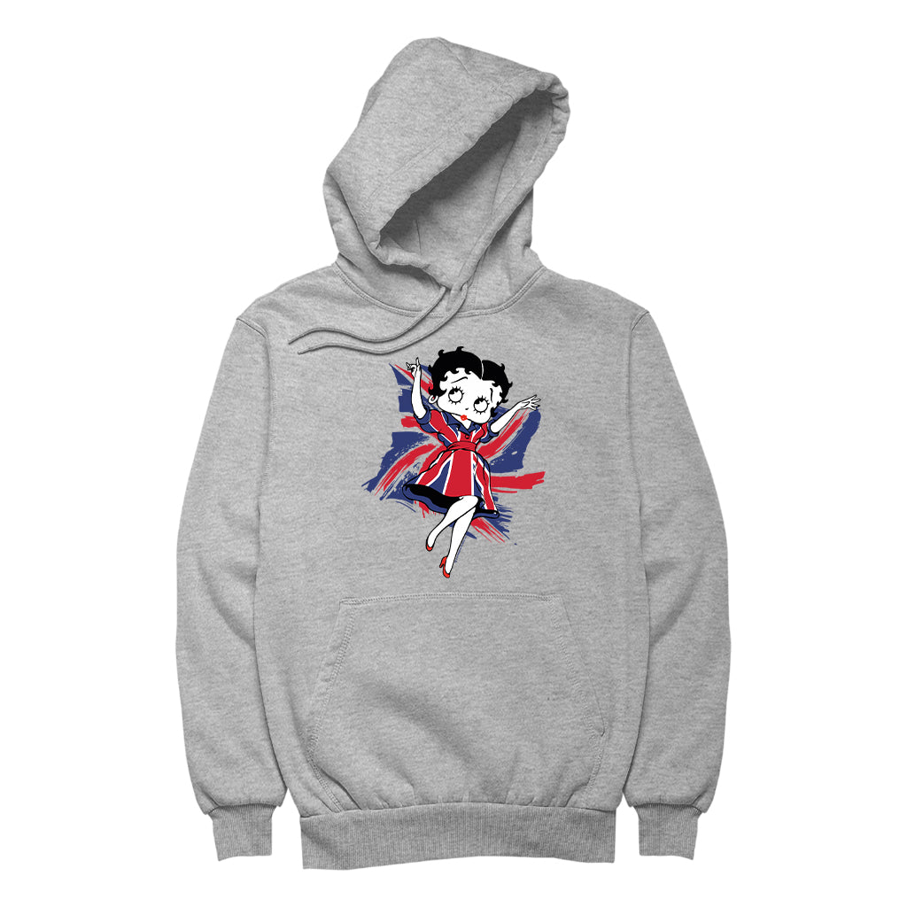 Betty Boop UK Union Flag Dress Men's Hooded Sweatshirt