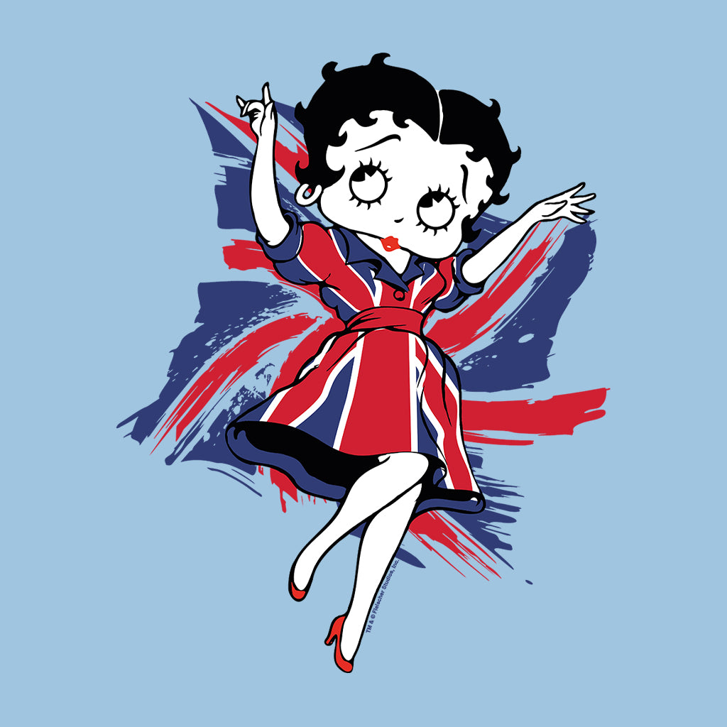 Betty Boop UK Union Flag Dress Kids Hooded Sweatshirt
