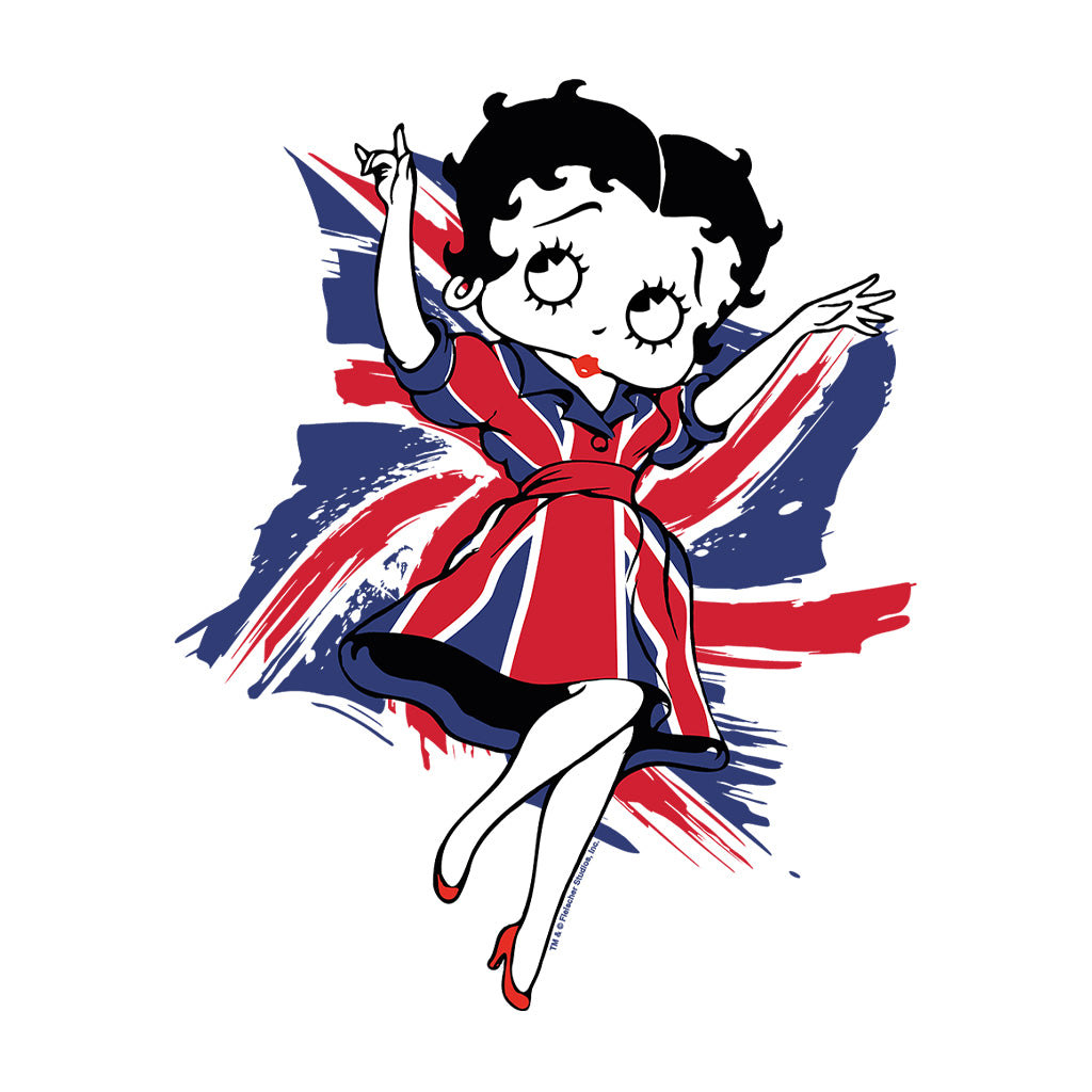 Betty Boop UK Union Flag Dress Kids Hooded Sweatshirt