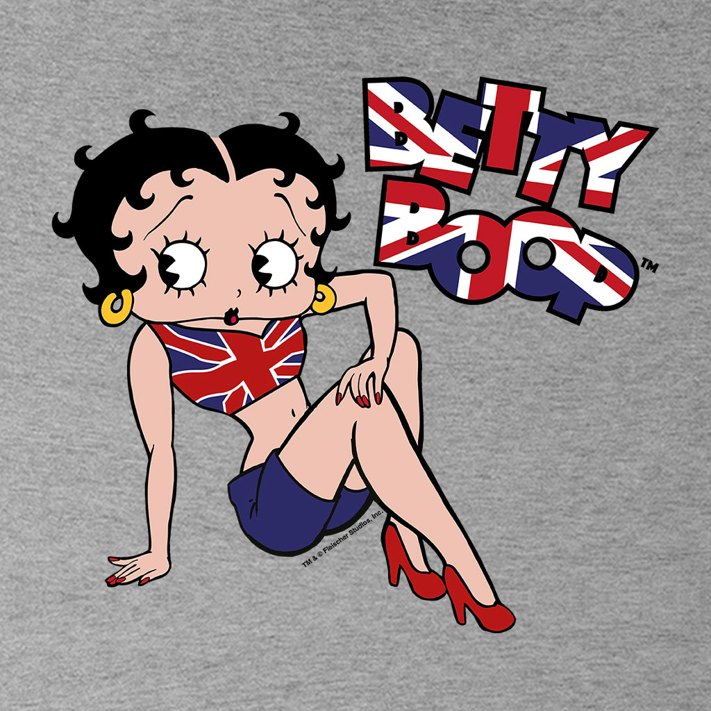 Betty Boop UK Union Jack Flag Clothing Kids Sweatshirt