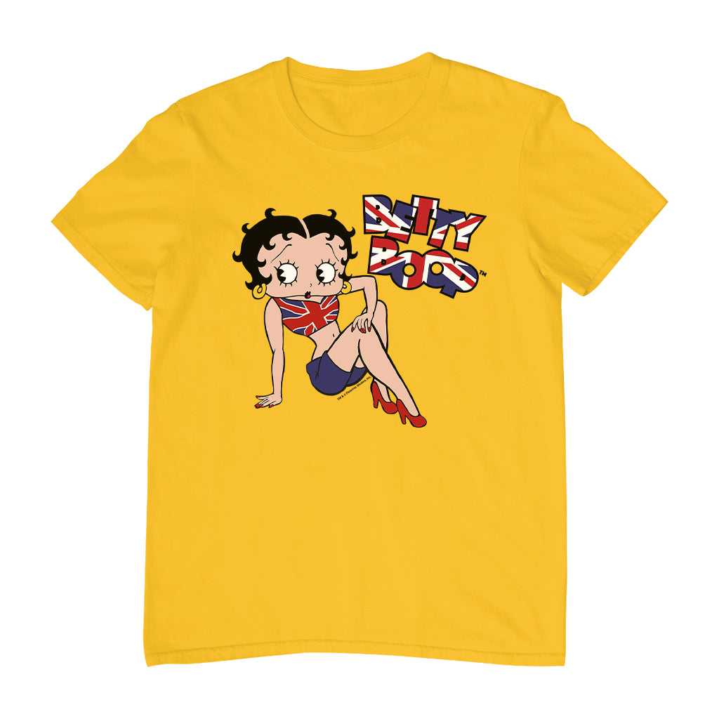 Betty Boop UK Union Jack Flag Clothing Men's T-Shirt