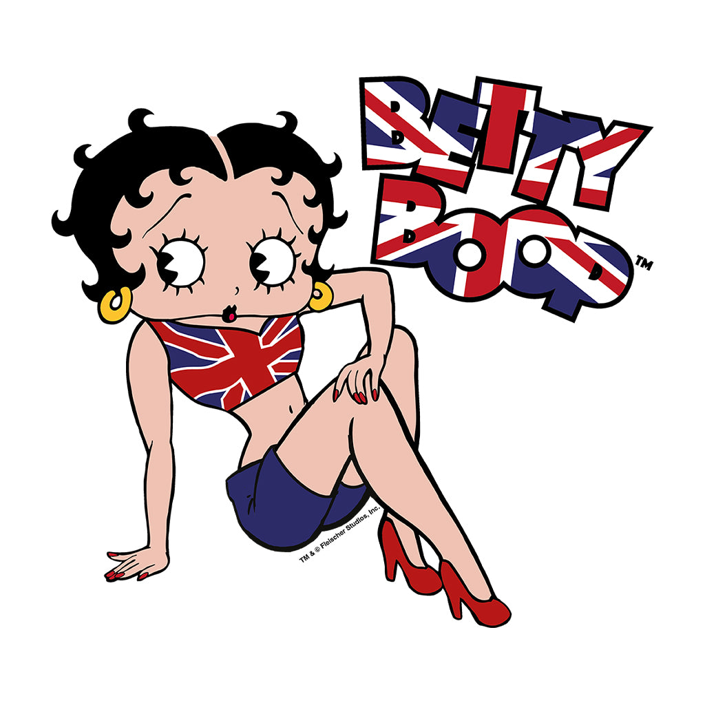 Betty Boop UK Union Jack Flag Clothing Kids Sweatshirt