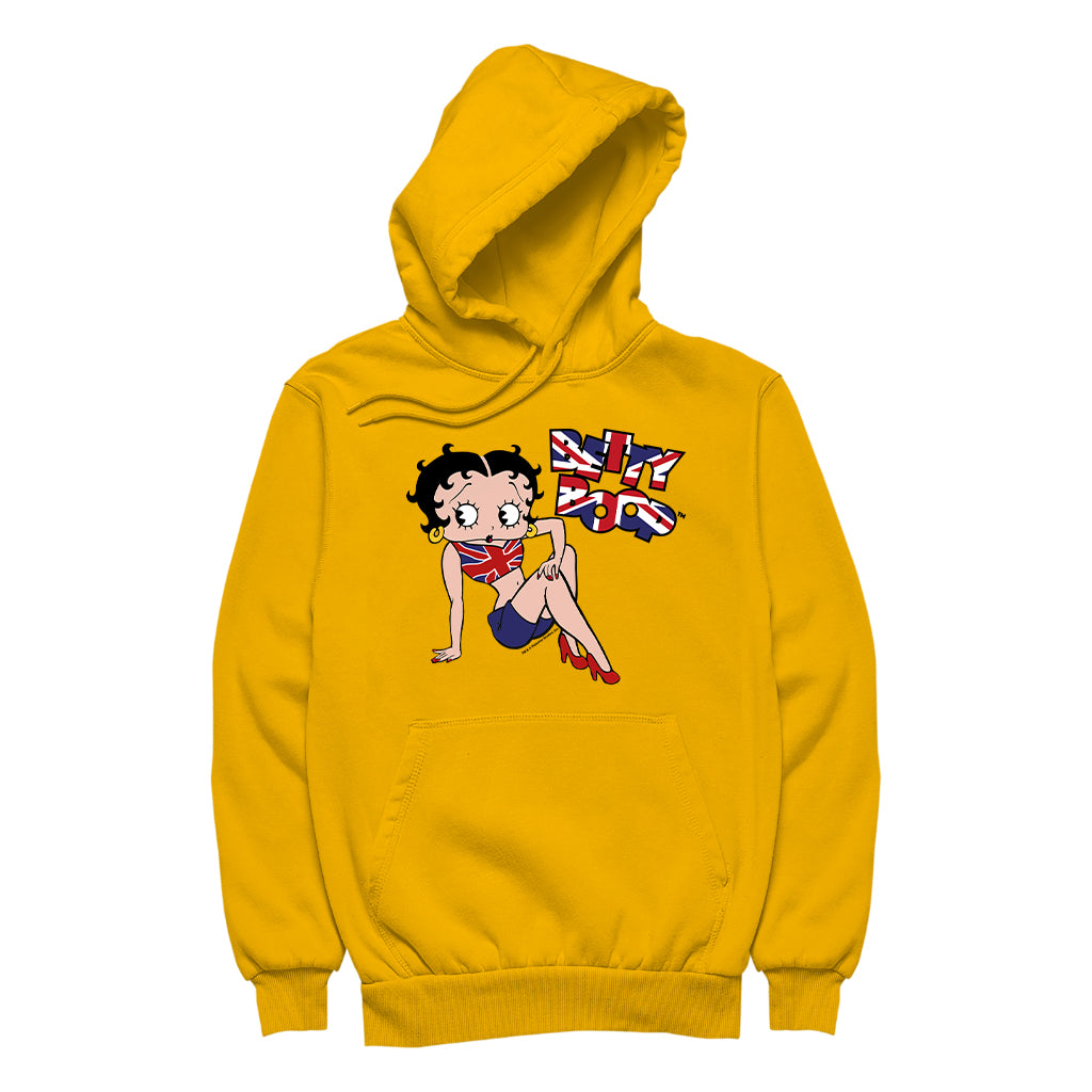 Betty Boop UK Union Jack Flag Clothing Women's Hooded Sweatshirt