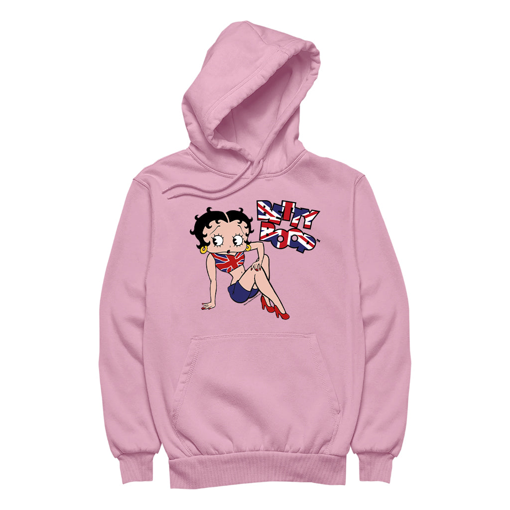 Betty Boop UK Union Jack Flag Clothing Women's Hooded Sweatshirt