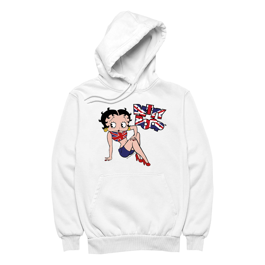 Betty Boop UK Union Jack Flag Clothing Women's Hooded Sweatshirt