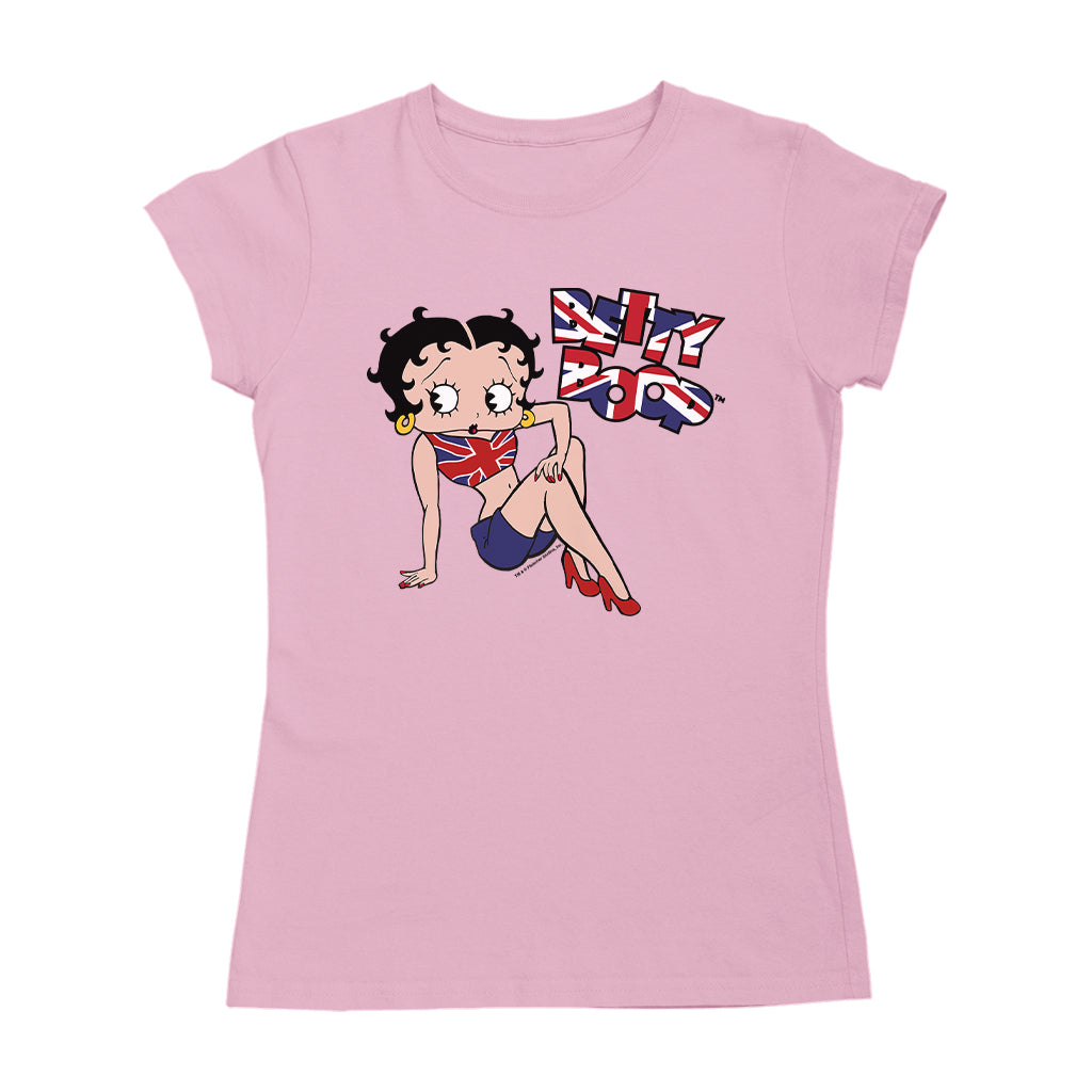 Betty Boop UK Union Jack Flag Clothing Women's T-Shirt