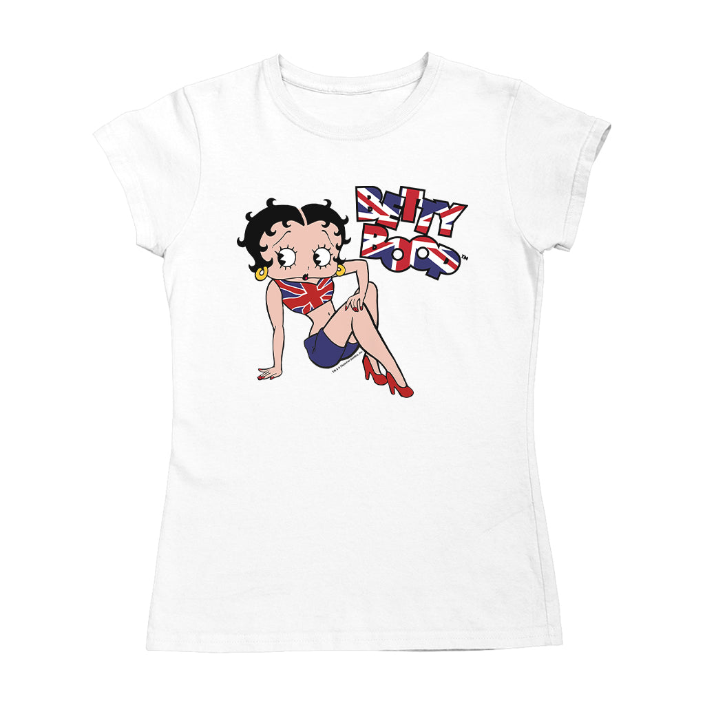 Betty Boop UK Union Jack Flag Clothing Women's T-Shirt