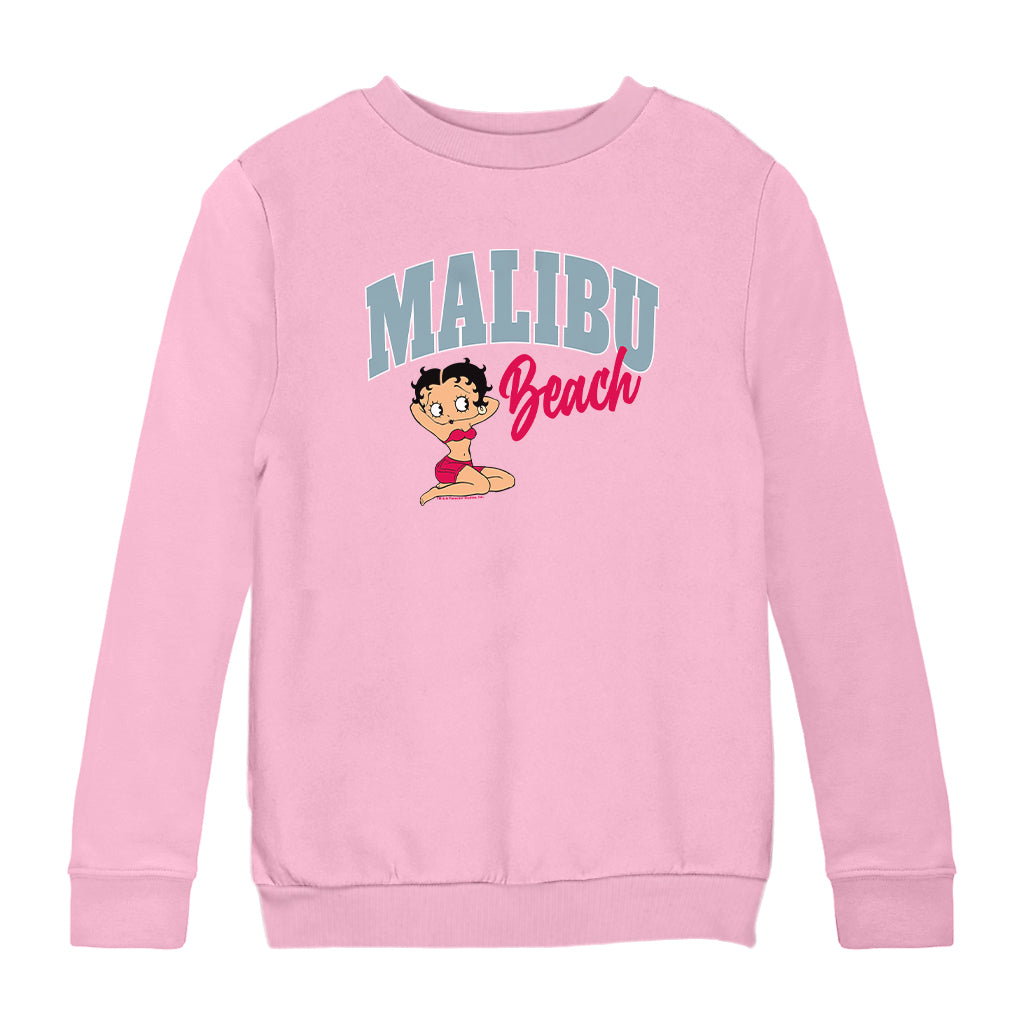 Betty Boop Malibu Beach Kids Sweatshirt