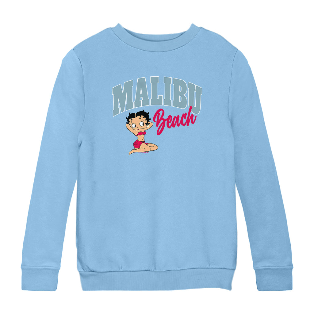 Betty Boop Malibu Beach Kids Sweatshirt