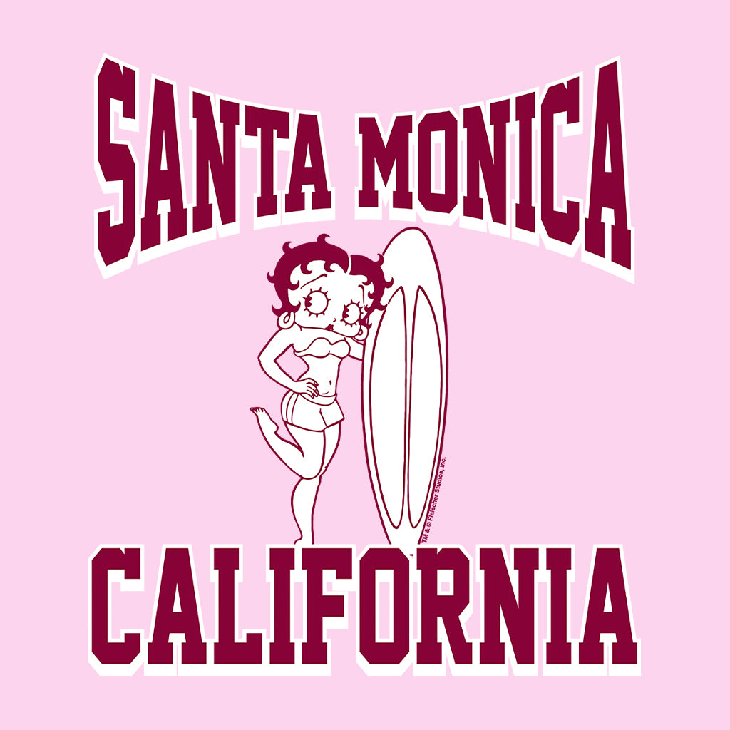 Betty Boop Santa Monica California Surf Kids T-Shirt