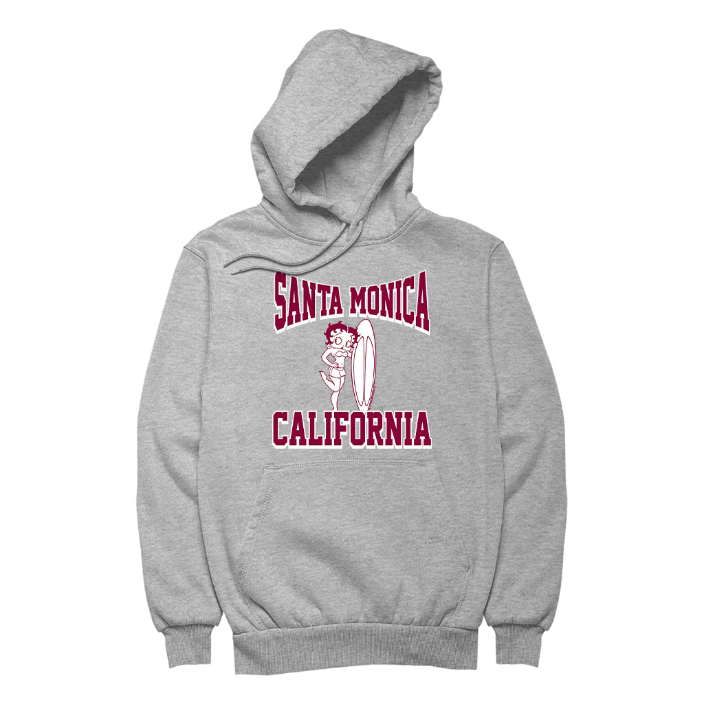 Betty Boop Santa Monica California Surf Men's Hooded Sweatshirt