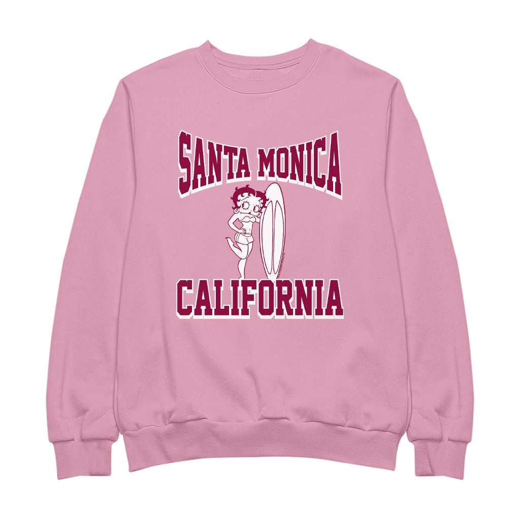 Betty Boop Santa Monica California Surf Men's Sweatshirt