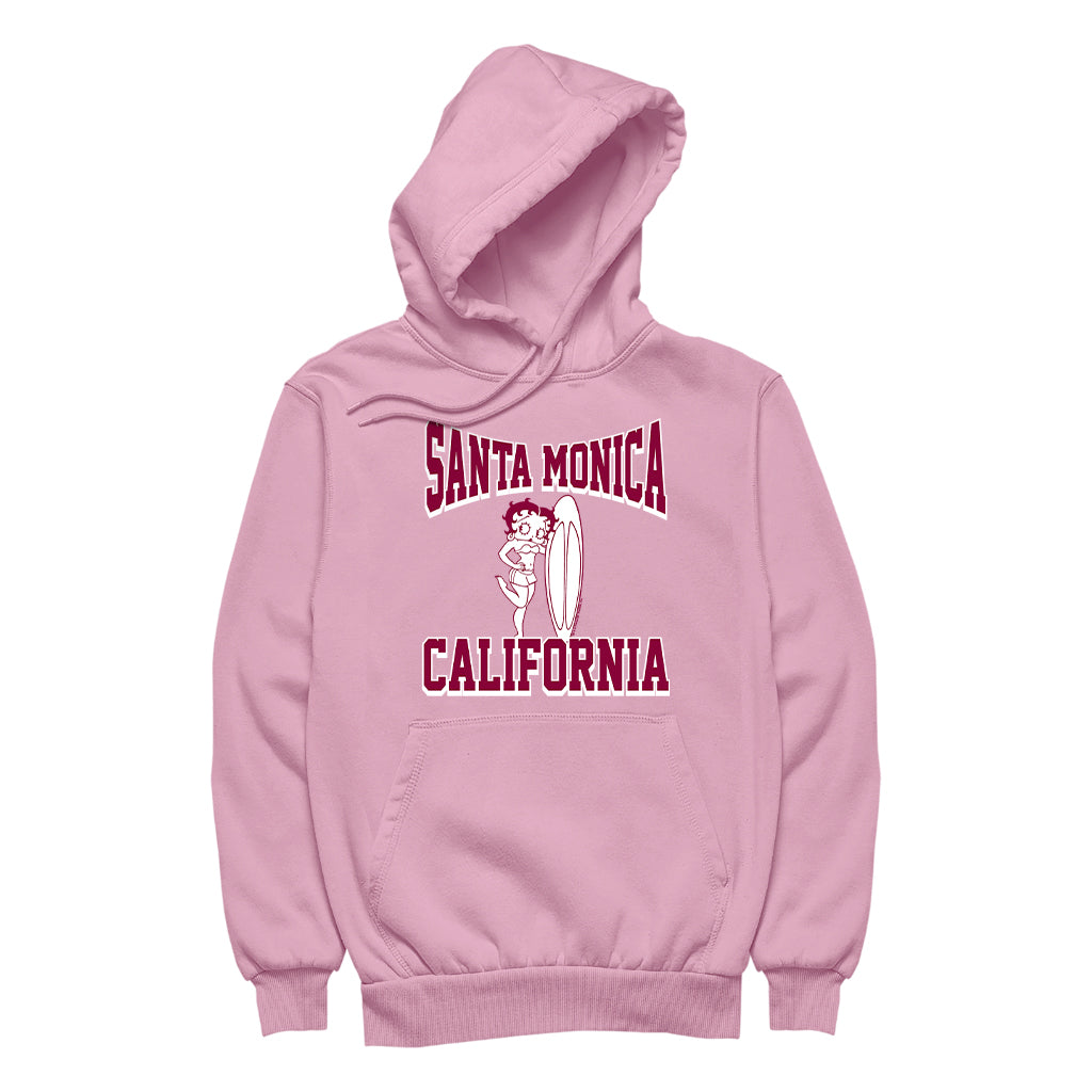 Betty Boop Santa Monica California Surf Women's Hooded Sweatshirt