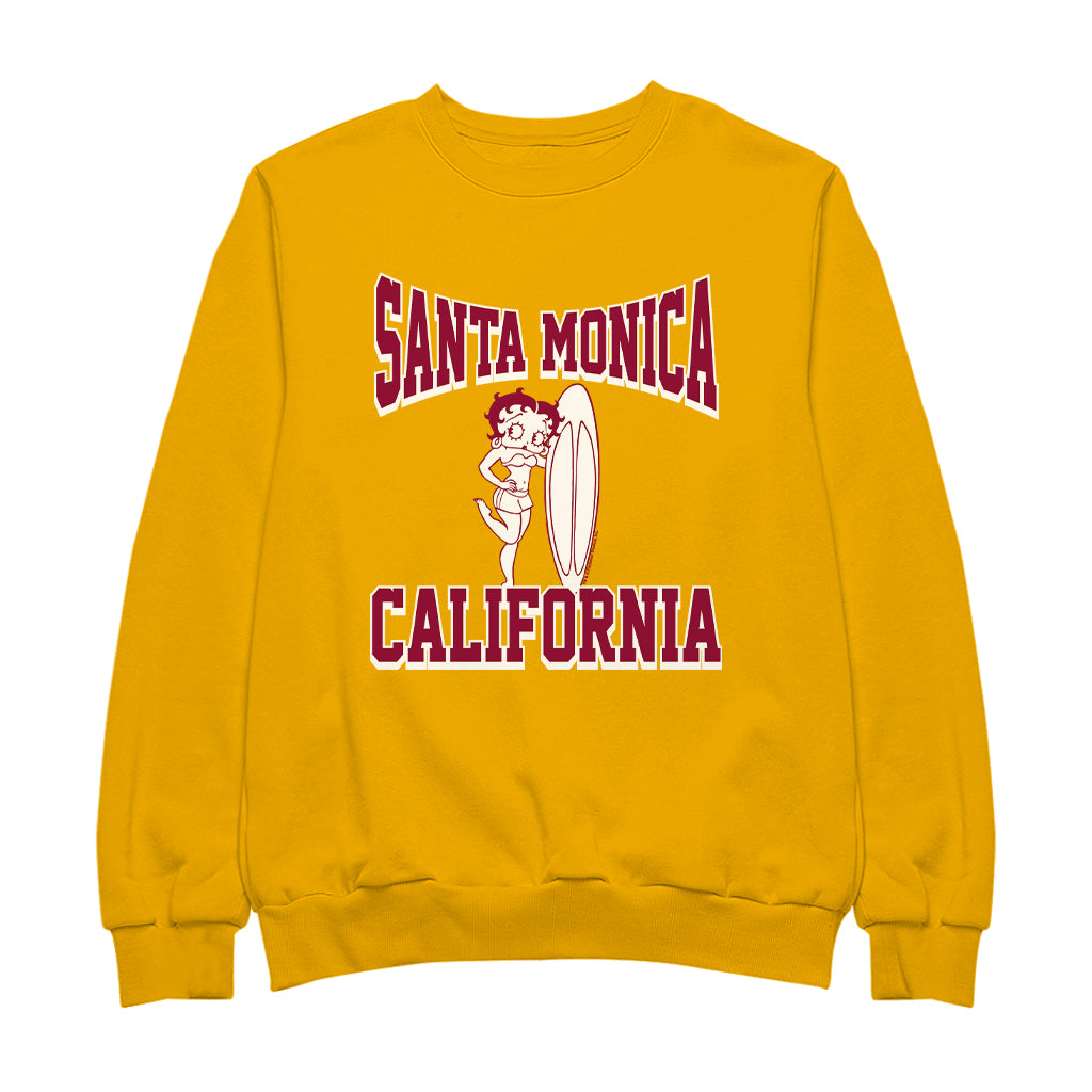Betty Boop Santa Monica California Surf Women's Sweatshirt