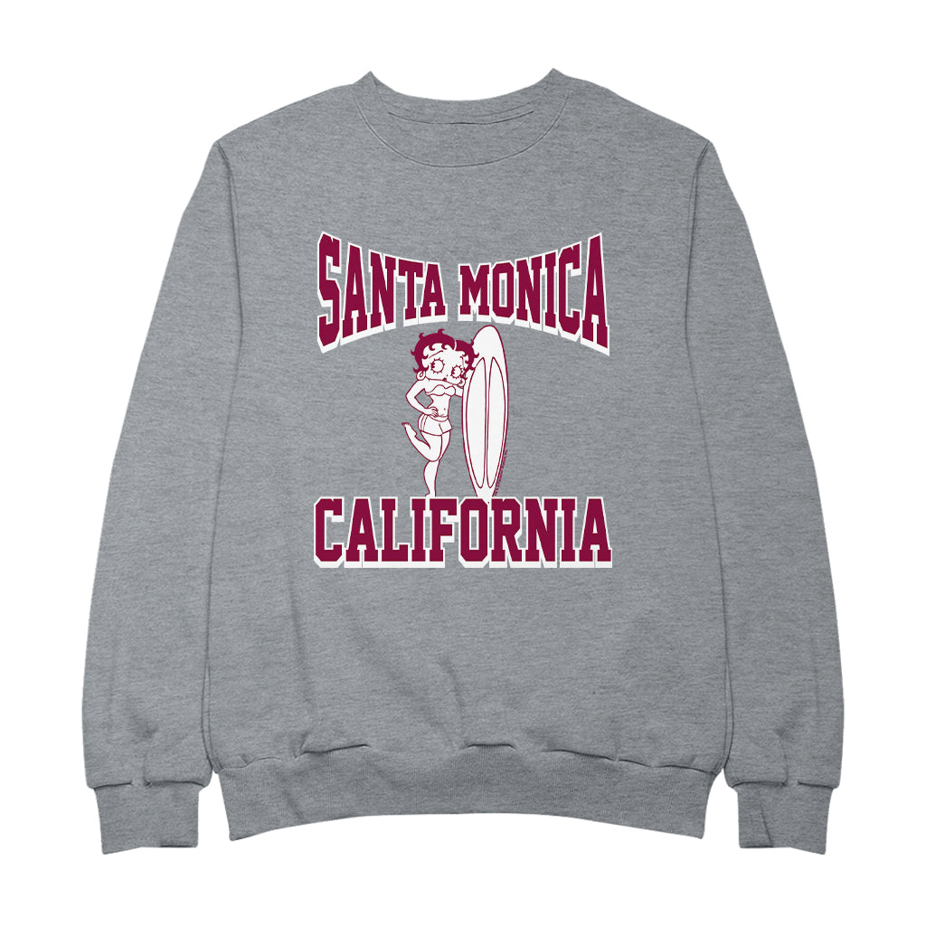 Betty Boop Santa Monica California Surf Women's Sweatshirt