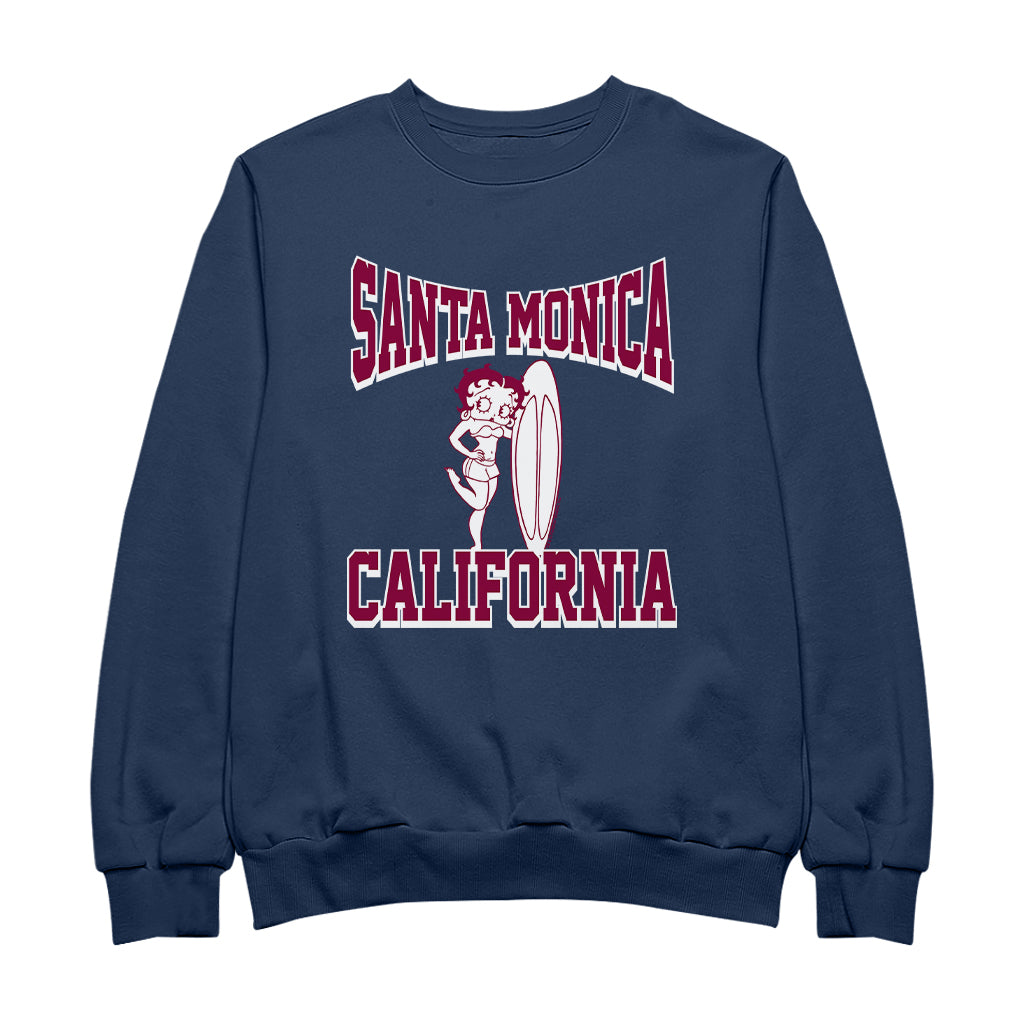 Betty Boop Santa Monica California Surf Women's Sweatshirt