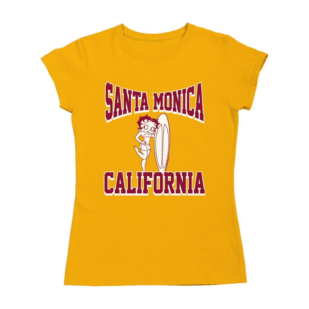 Betty Boop Santa Monica California Surf Women's T-Shirt