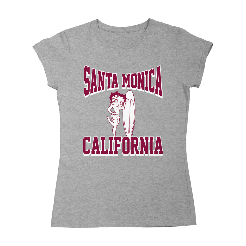 Betty Boop Santa Monica California Surf Women's T-Shirt