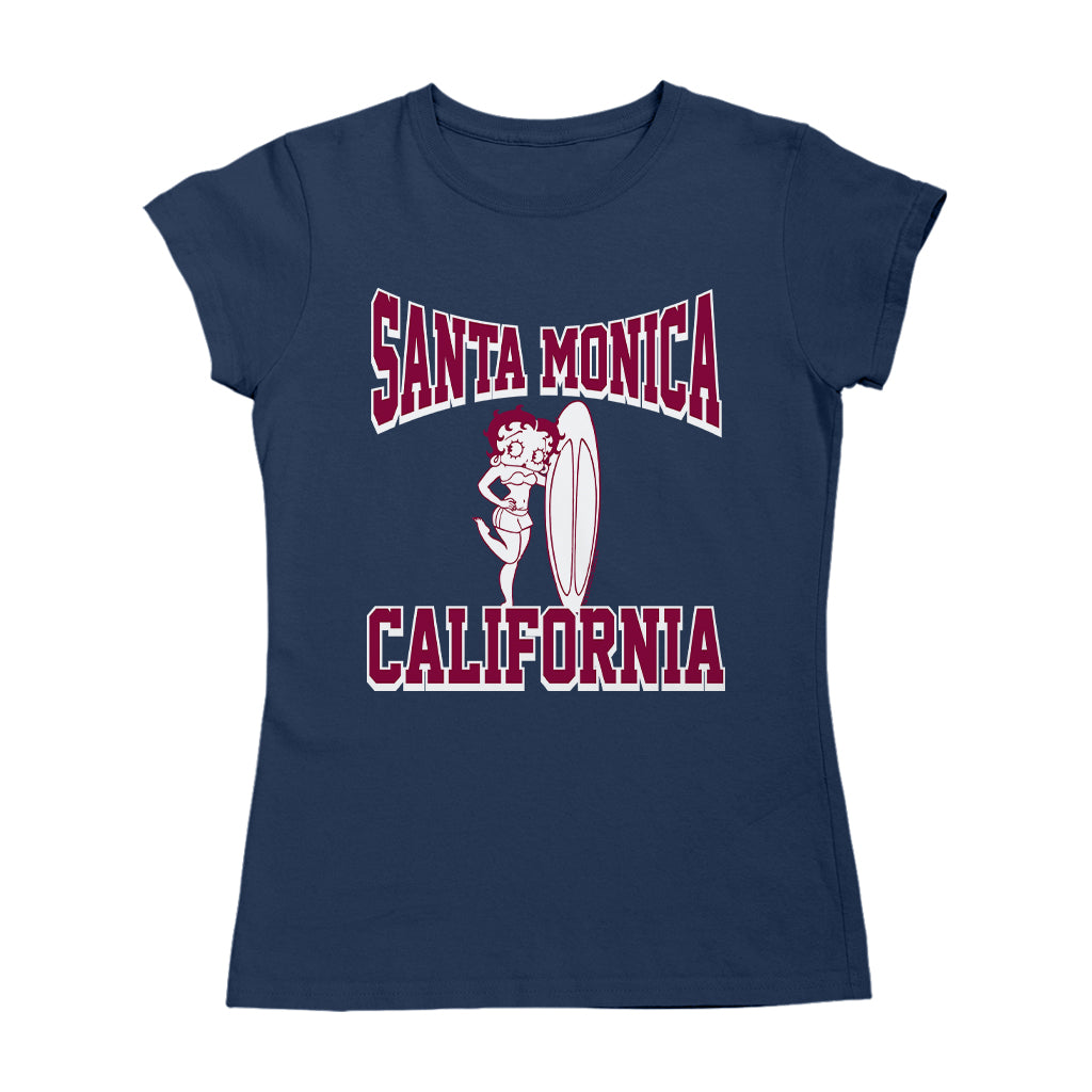 Betty Boop Santa Monica California Surf Women's T-Shirt