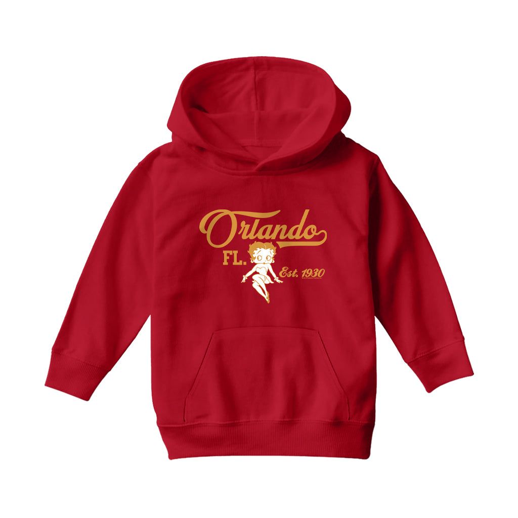 Betty Boop Orlando FL. Est 1930 Kids Hooded Sweatshirt