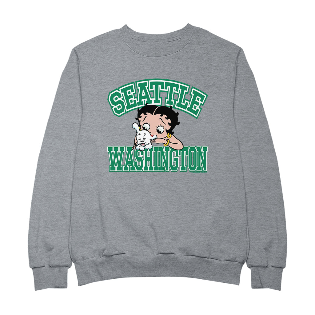 Betty Boop Pudgy Seattle Washington Men's Sweatshirt