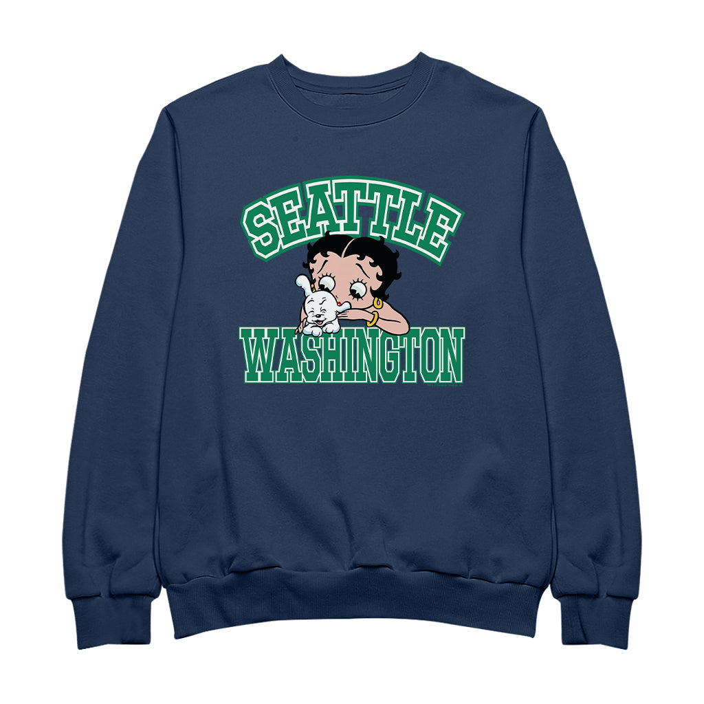 Betty Boop Pudgy Seattle Washington Men's Sweatshirt