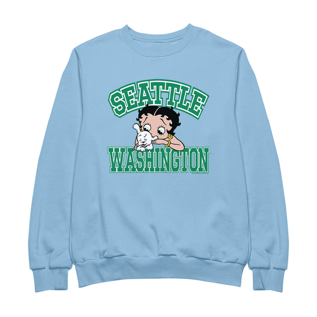 Betty Boop Pudgy Seattle Washington Men's Sweatshirt
