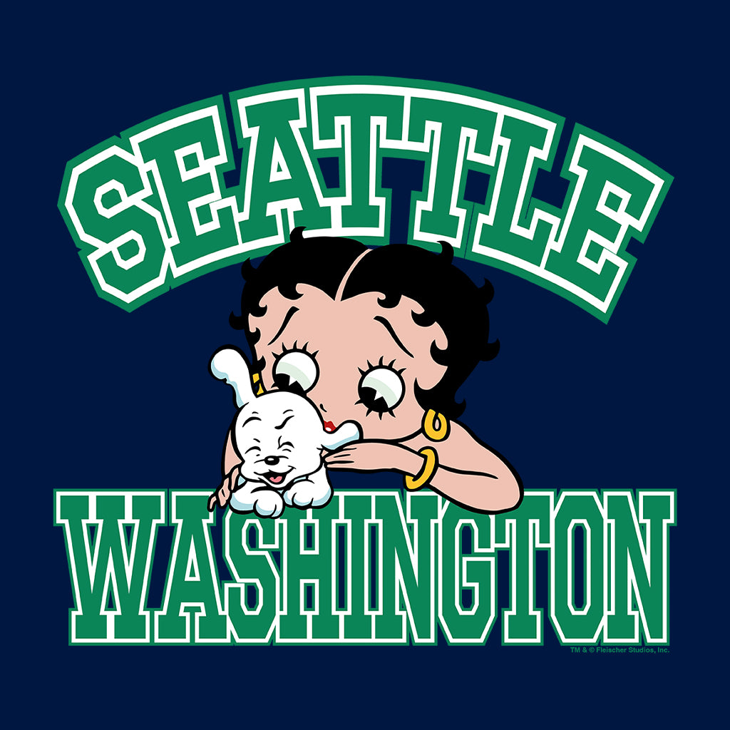 Betty Boop Pudgy Seattle Washington Kids Hooded Sweatshirt