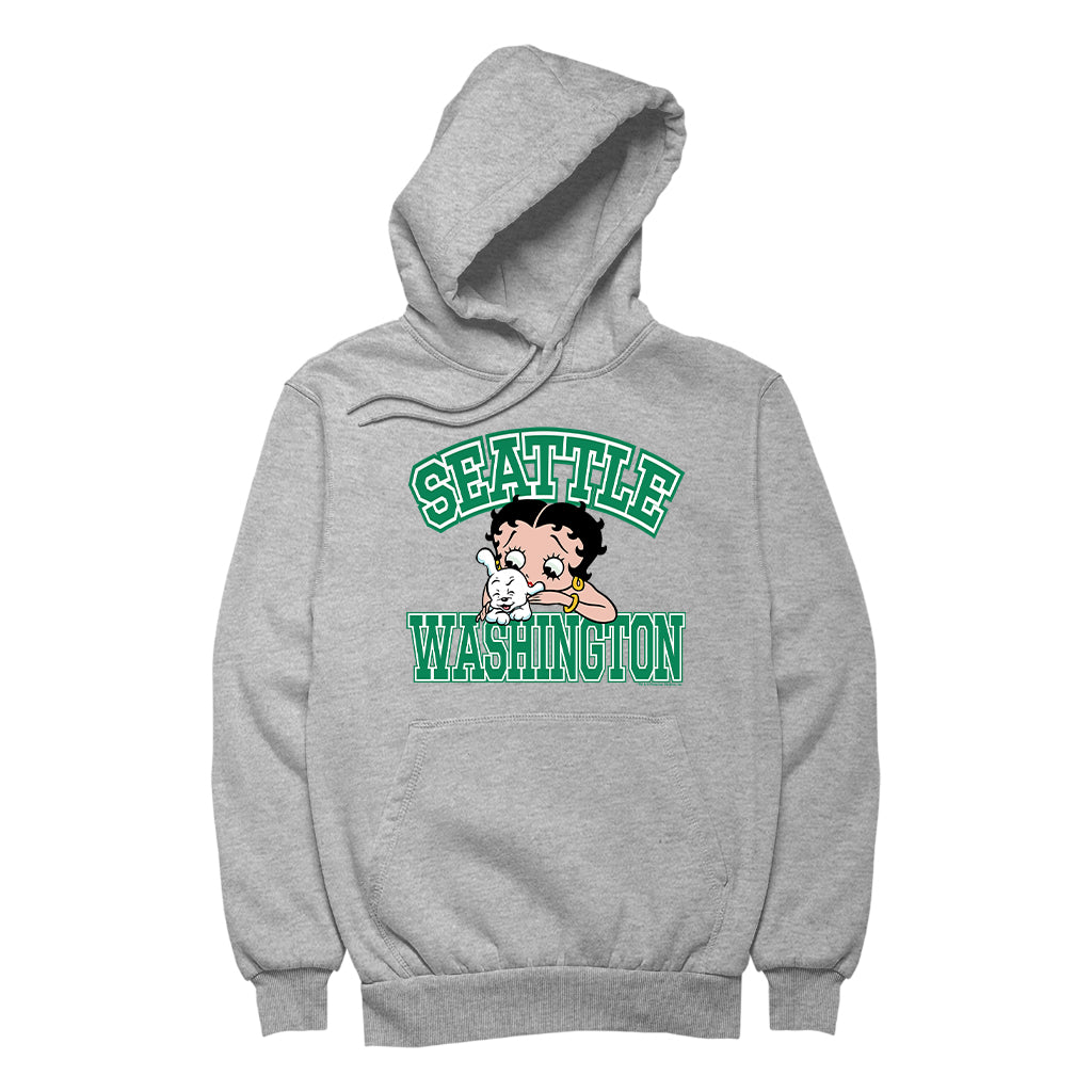 Betty Boop Pudgy Seattle Washington Women's Hooded Sweatshirt