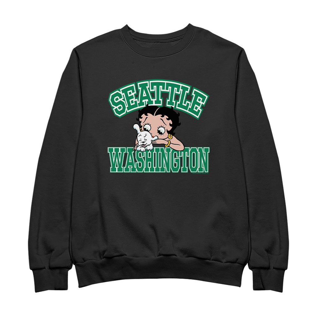 Betty Boop Pudgy Seattle Washington Women's Sweatshirt