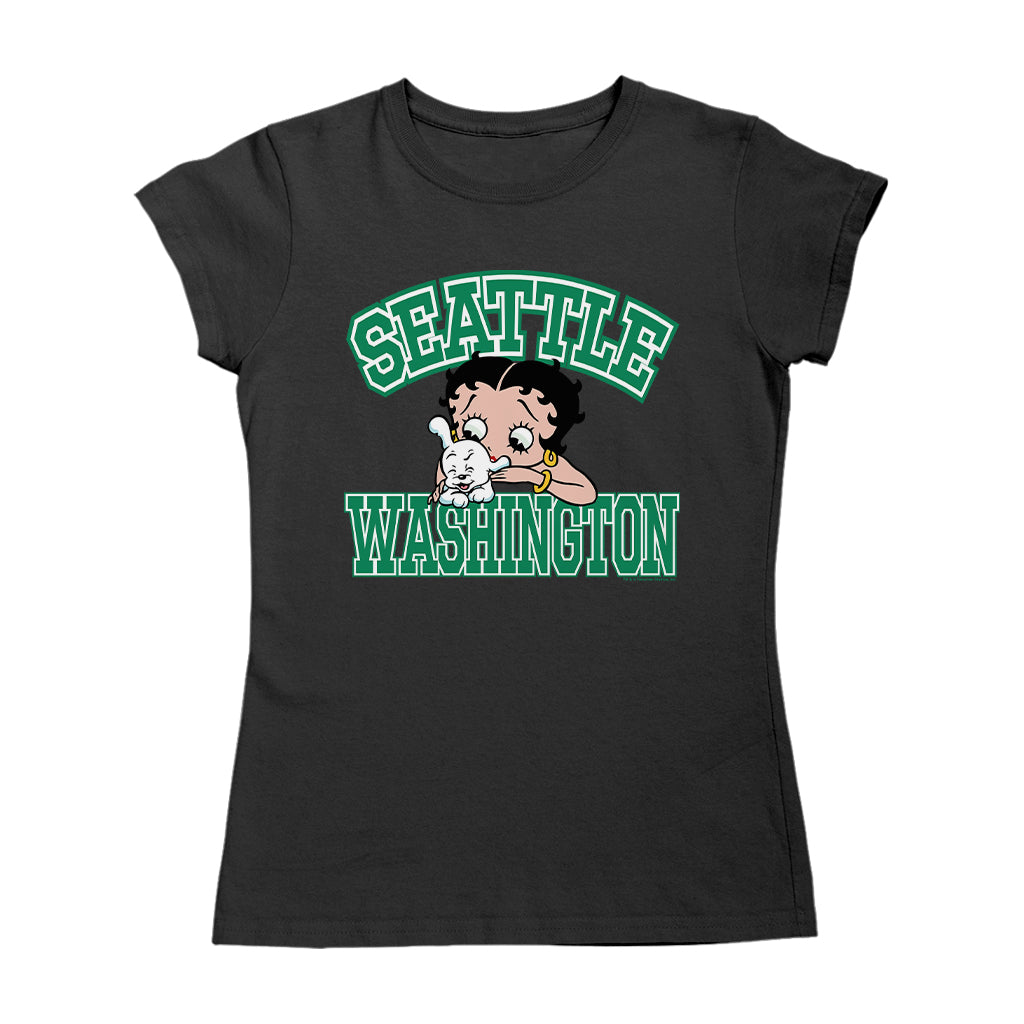 Betty Boop Pudgy Seattle Washington Women's T-Shirt