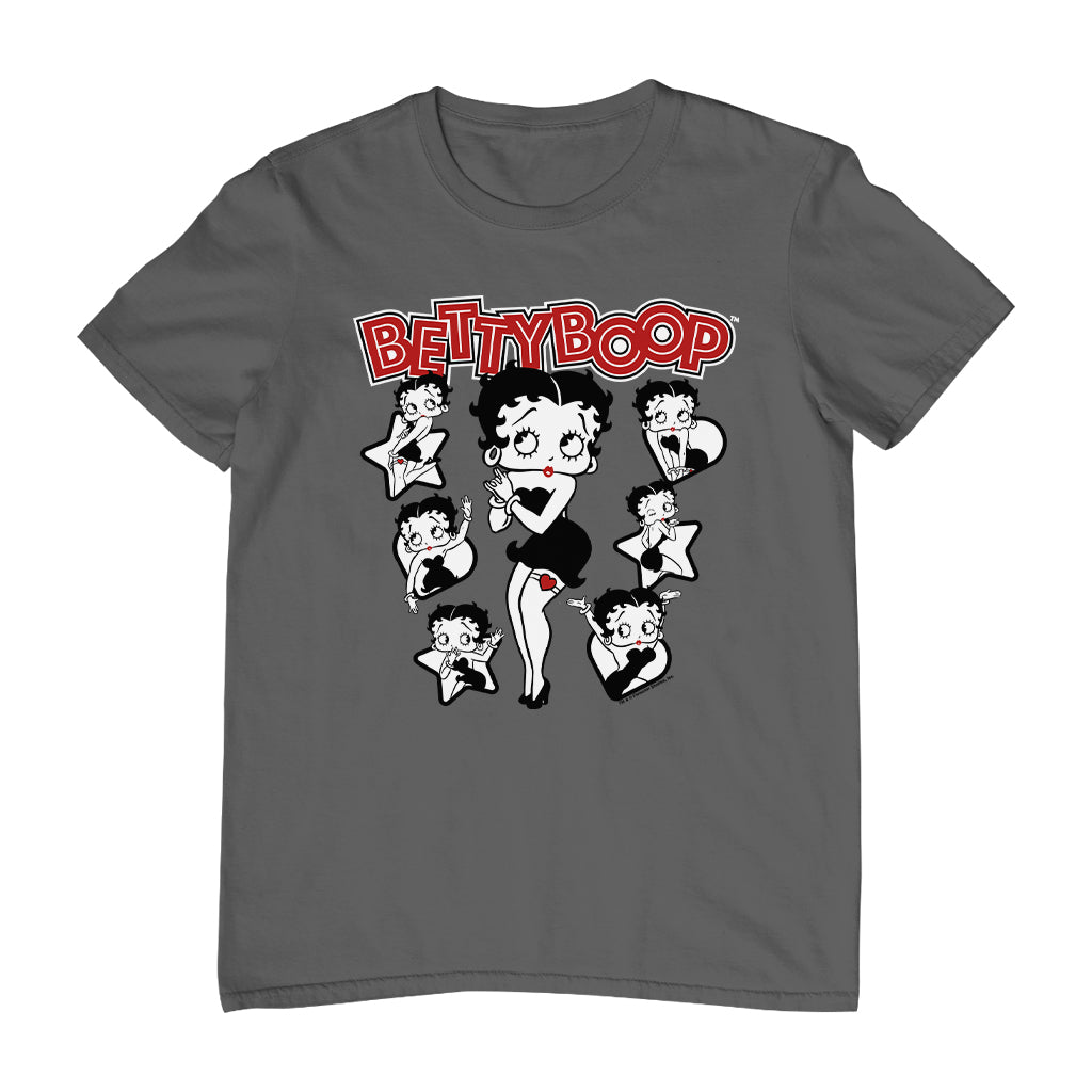 Betty Boop Hearts And Stars Poses Men's T-Shirt