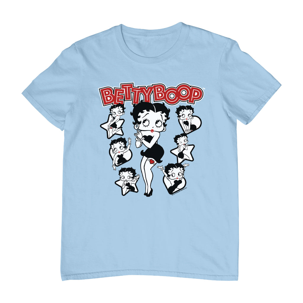 Betty Boop Hearts And Stars Poses Men's T-Shirt