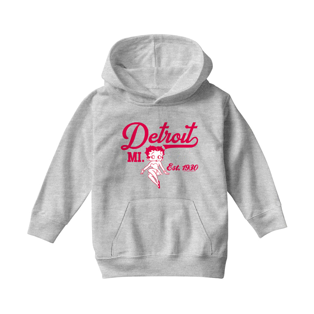 Betty Boop Detroit MI. Est 1930 Kids Hooded Sweatshirt