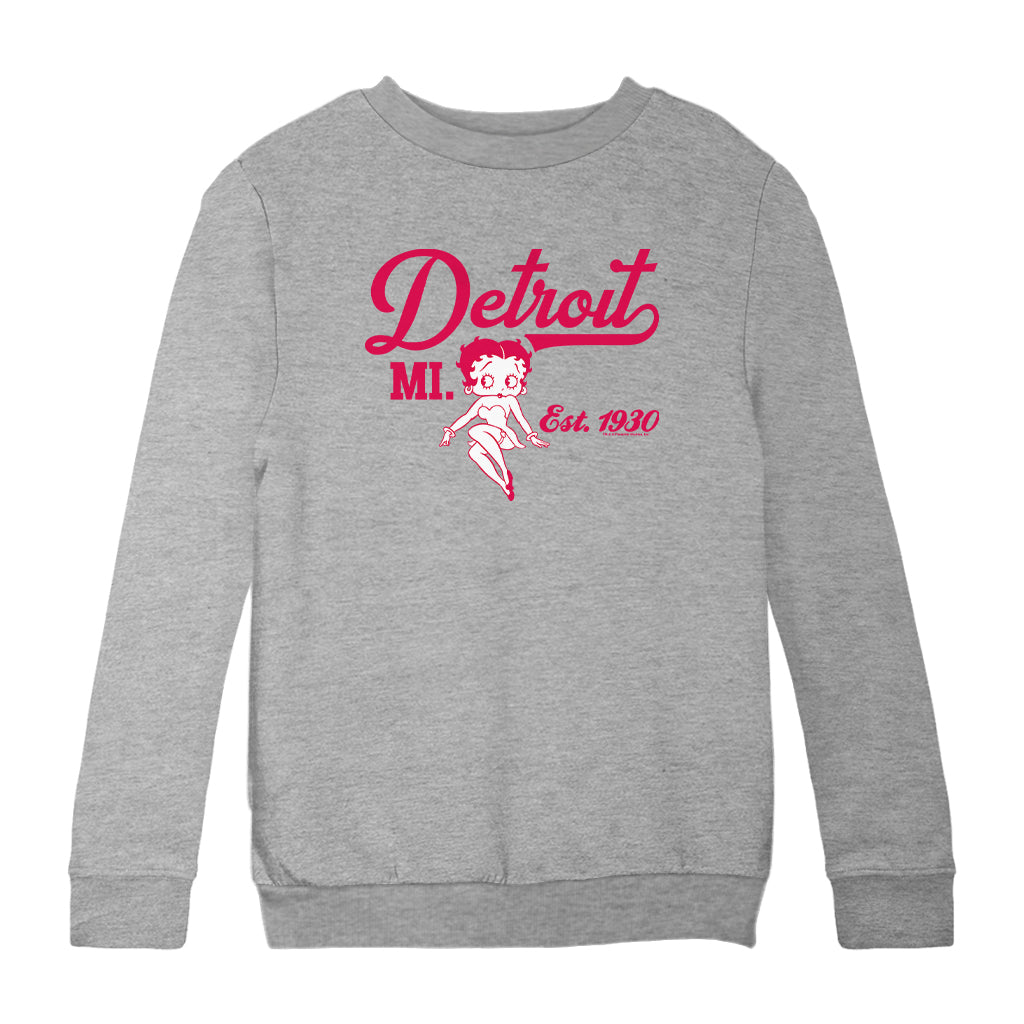 Betty Boop Detroit MI. Est 1930 Kids Sweatshirt