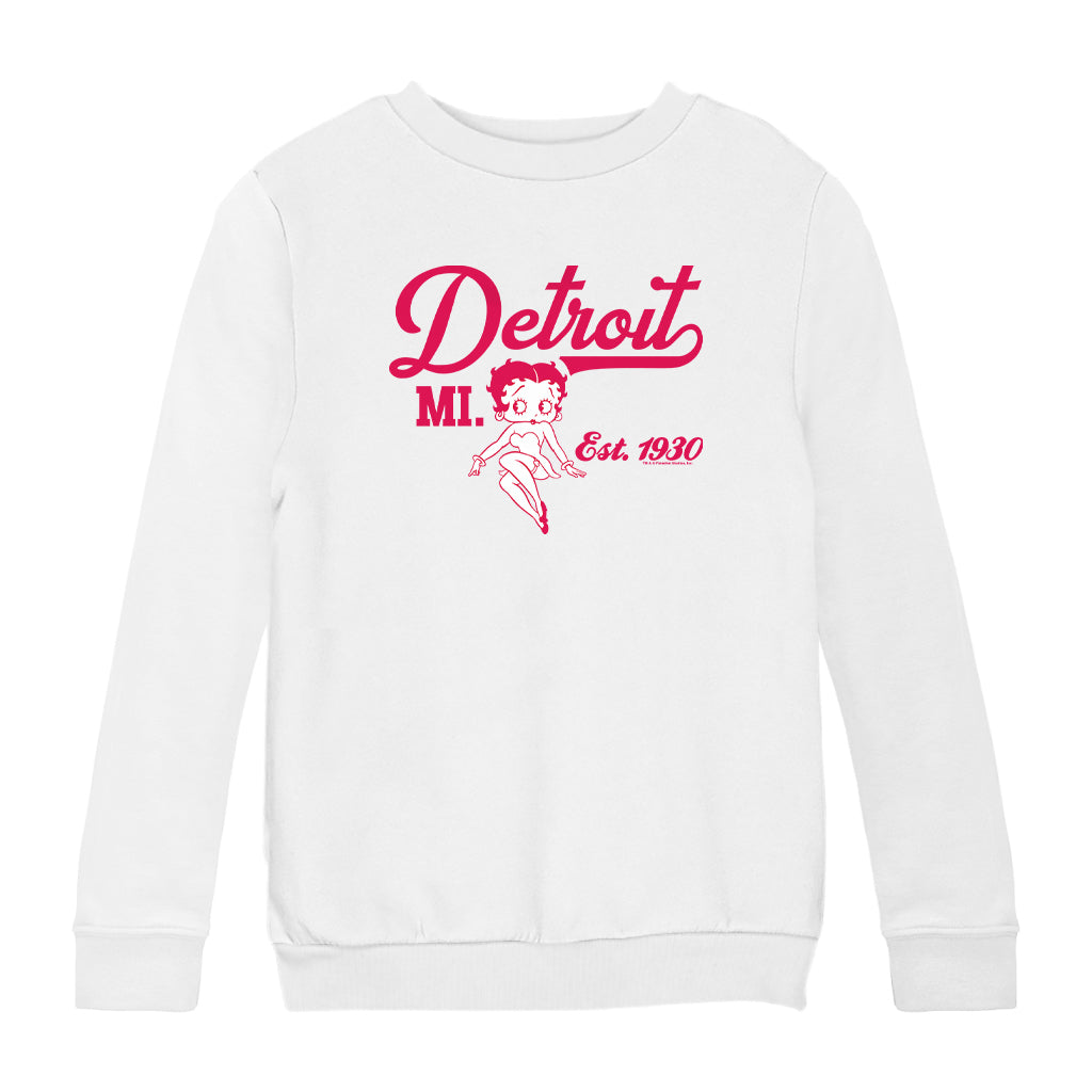 Betty Boop Detroit MI. Est 1930 Kids Sweatshirt