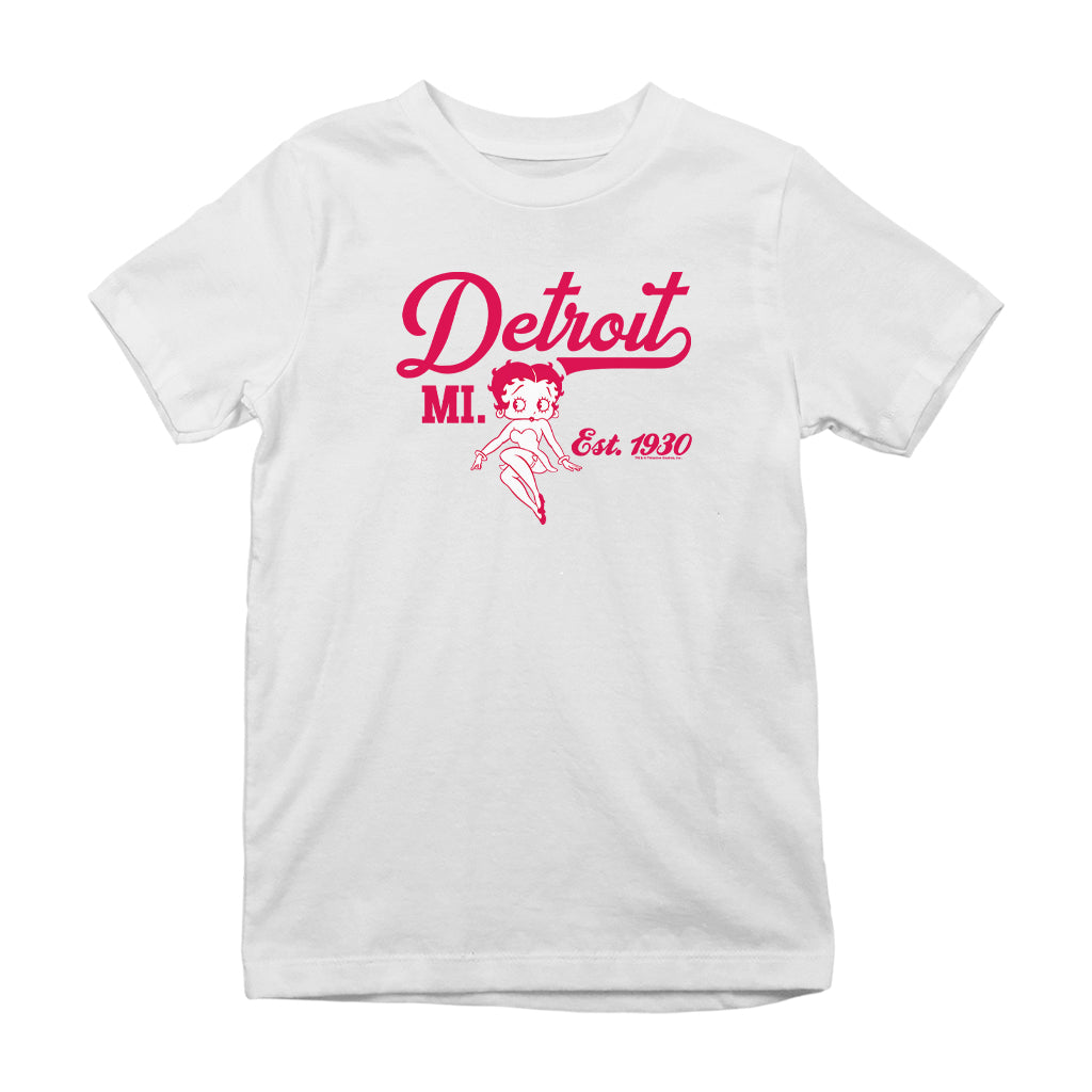 Betty Boop Detroit MI. Est 1930 Kids T-Shirt