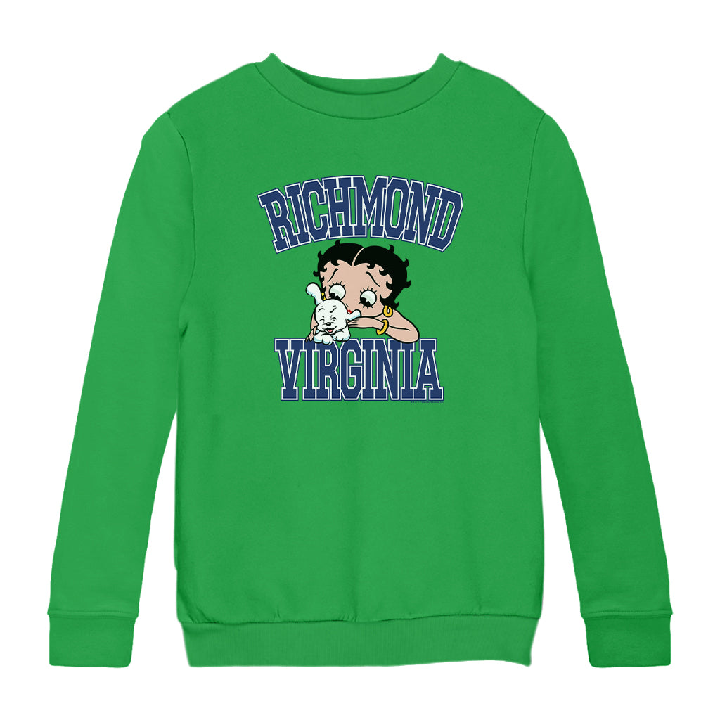 Betty Boop Richmond Virginia Kids Sweatshirt