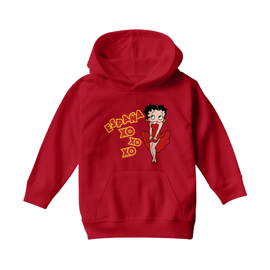 Betty Boop Espana XO XO XO Kids Hooded Sweatshirt
