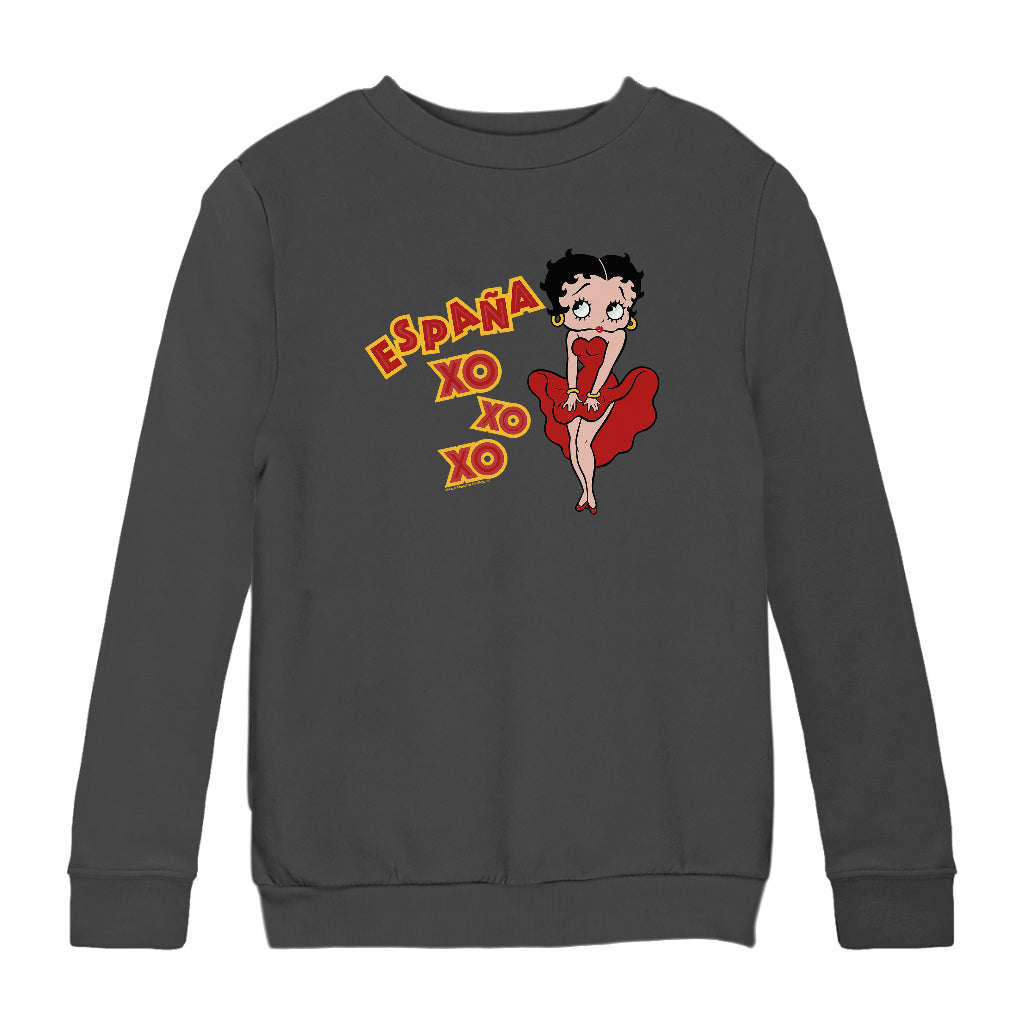 Betty Boop Espana XO XO XO Kids Sweatshirt