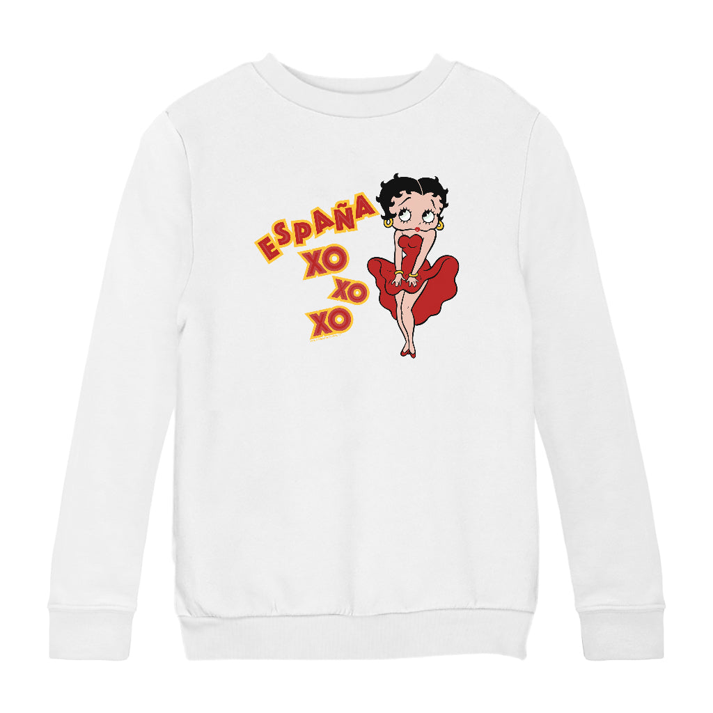 Betty Boop Espana XO XO XO Kids Sweatshirt