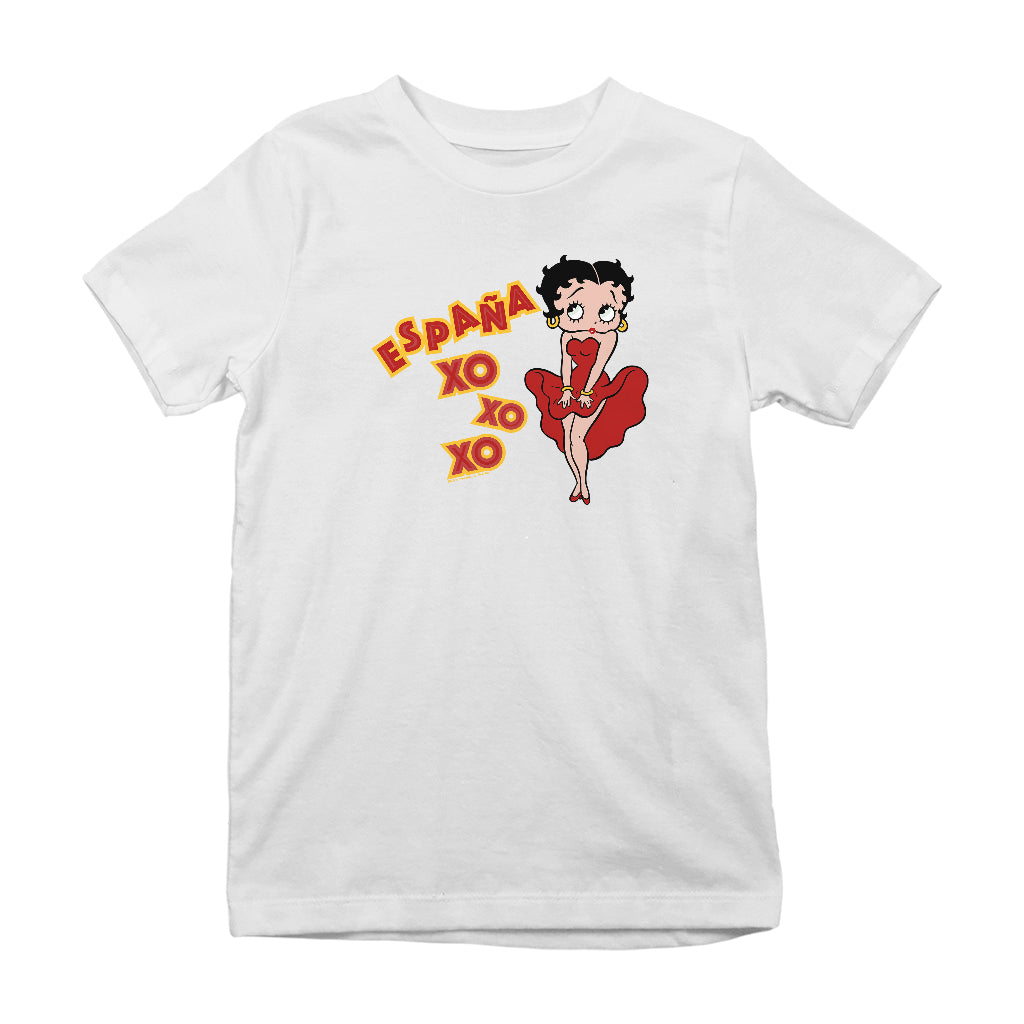 Betty Boop Espana XO XO XO Kids T-Shirt