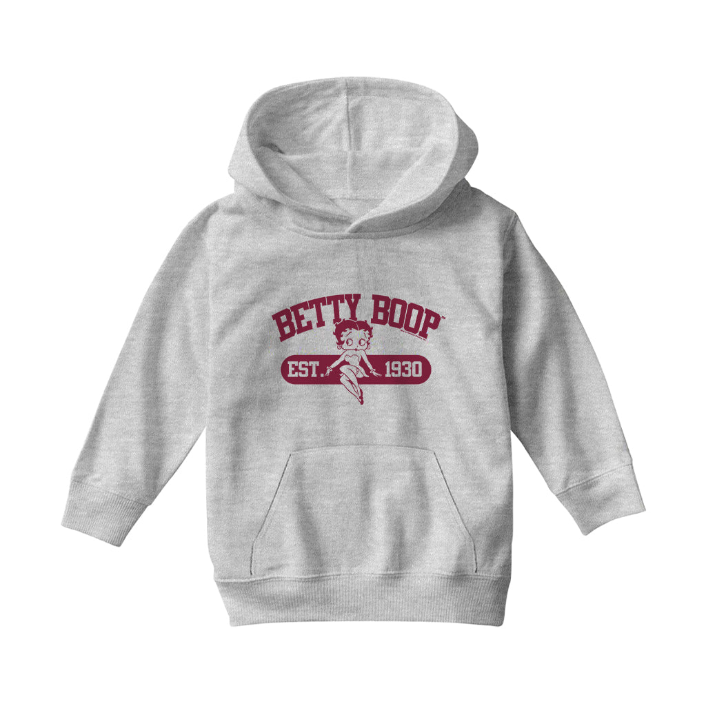 Betty Boop Est. 1930 Varsity Style Kids Hooded Sweatshirt