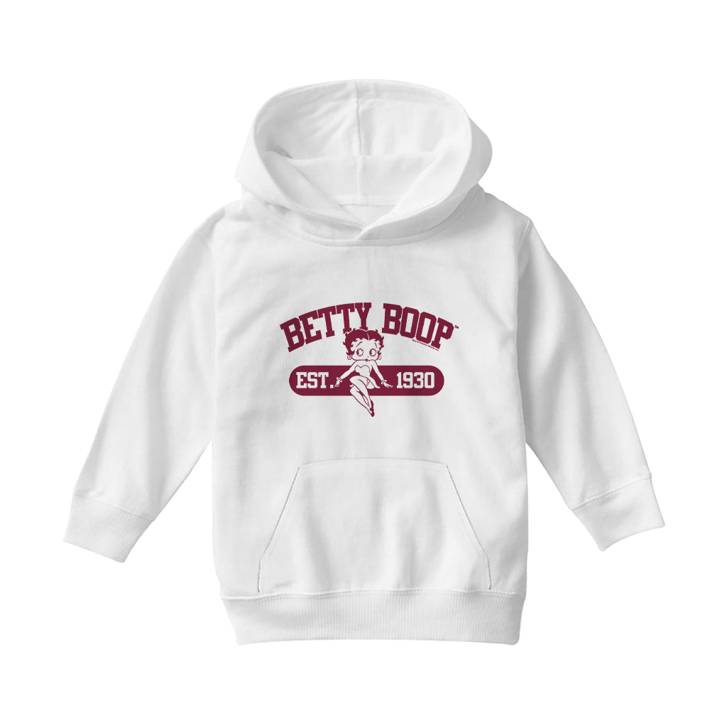 Betty Boop Est. 1930 Varsity Style Kids Hooded Sweatshirt