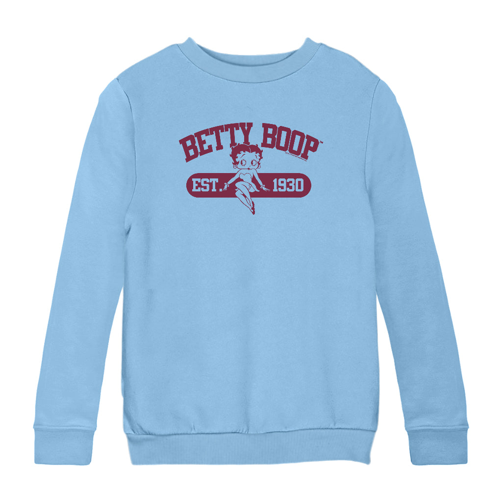 Betty Boop Est. 1930 Varsity Style Kids Sweatshirt