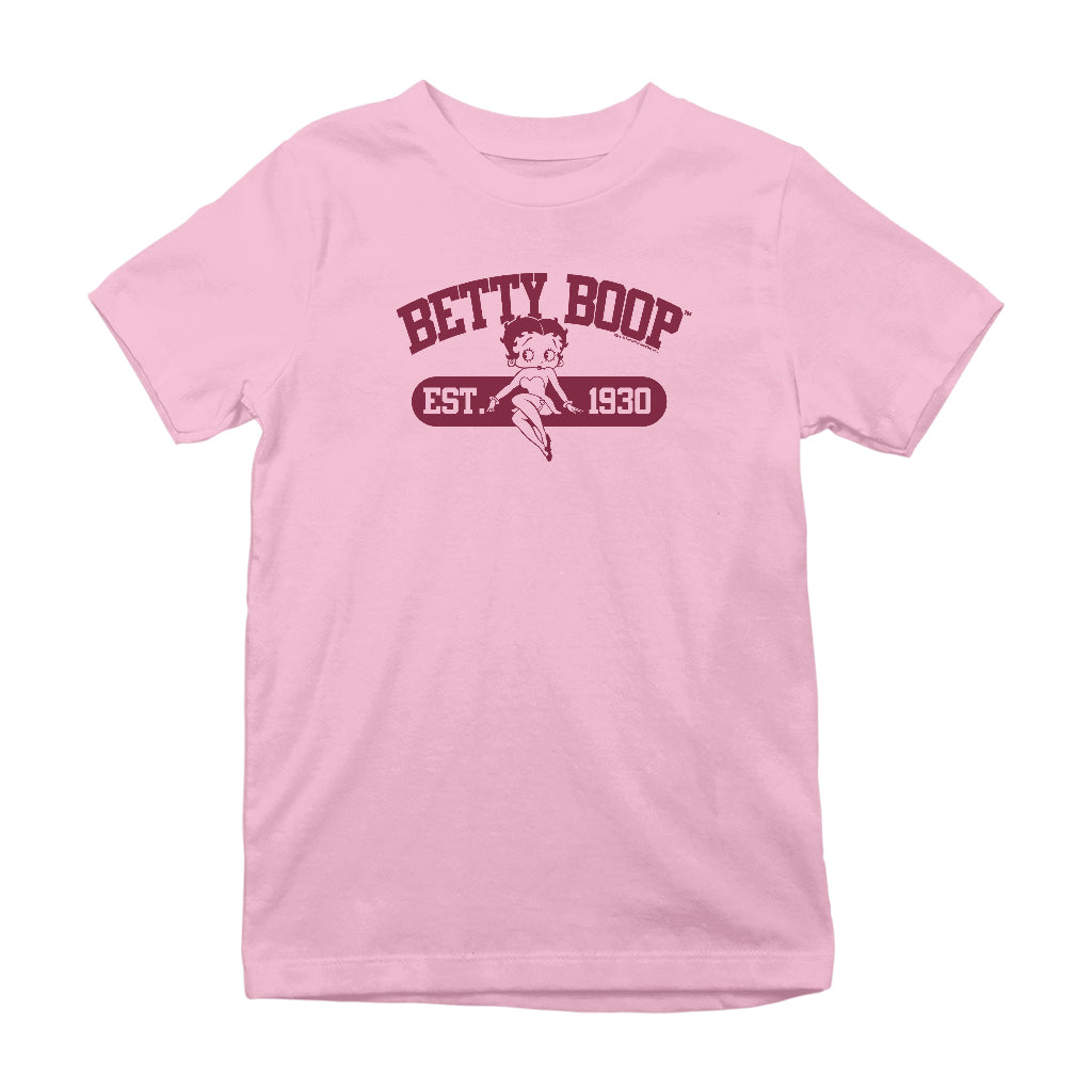 Betty Boop Est. 1930 Varsity Style Kids T-Shirt